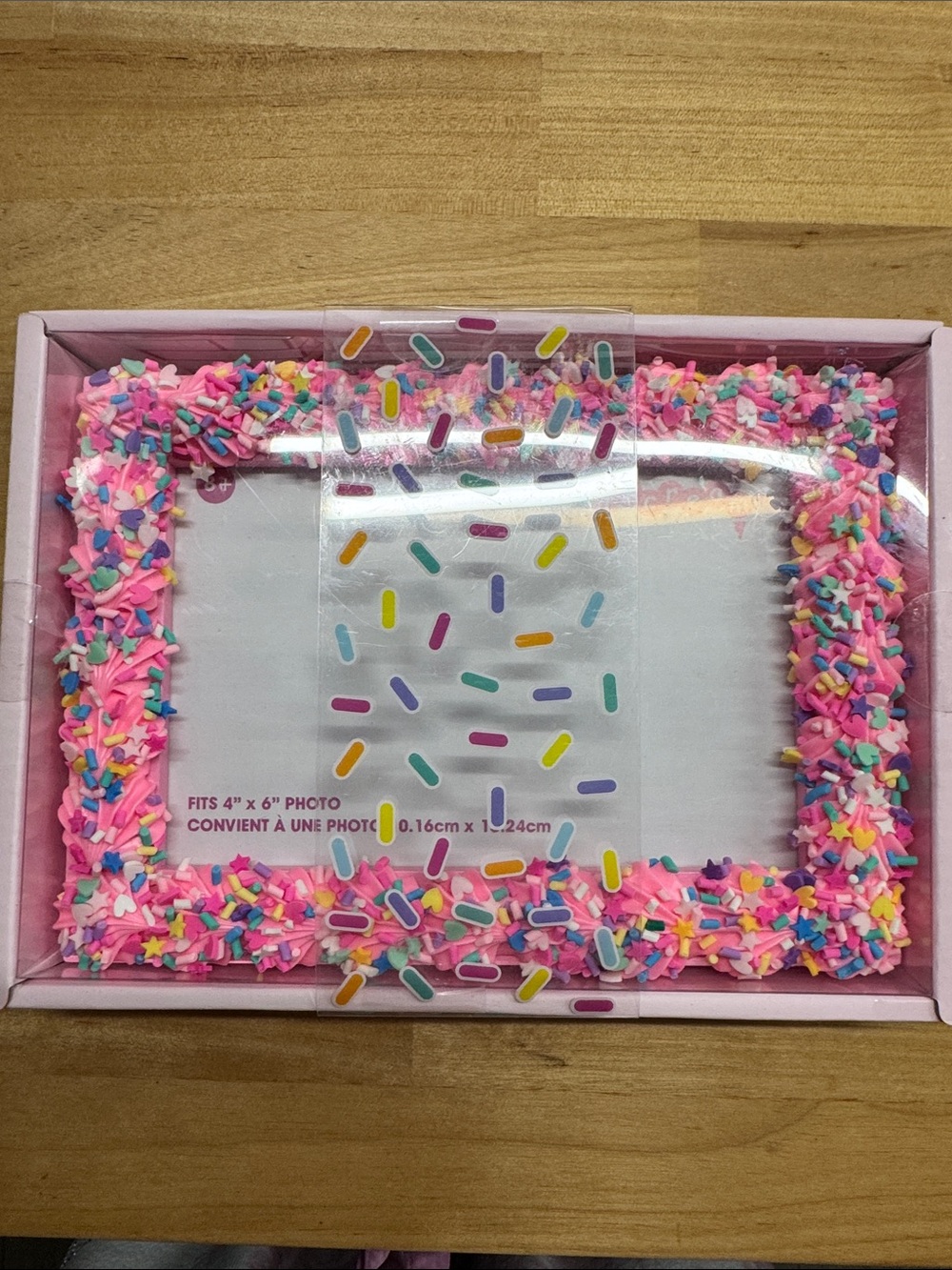 Pink Sprinkle Photo Frame for 4x6 Photos